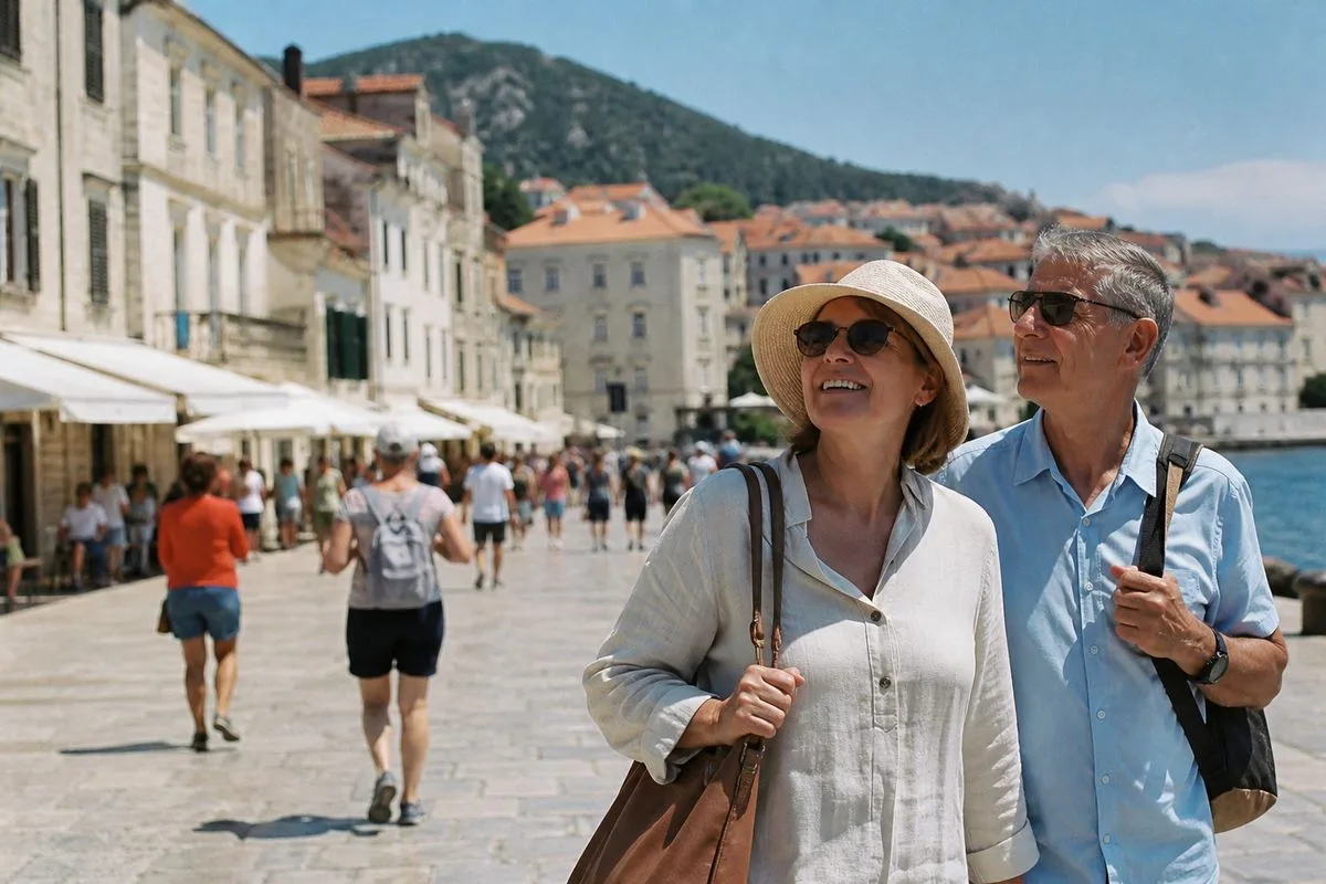 Passengers exploring a historic port city during a cruise stopover