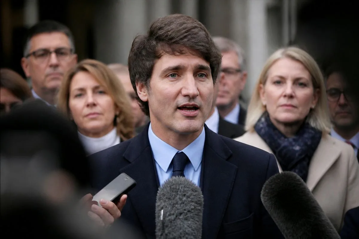A public figure speaking at a press conference.