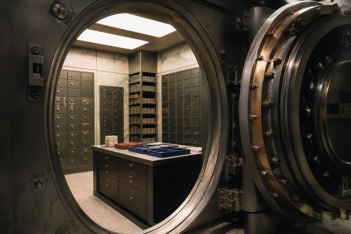 A secure vault storing collectible gift cards in Los Angeles