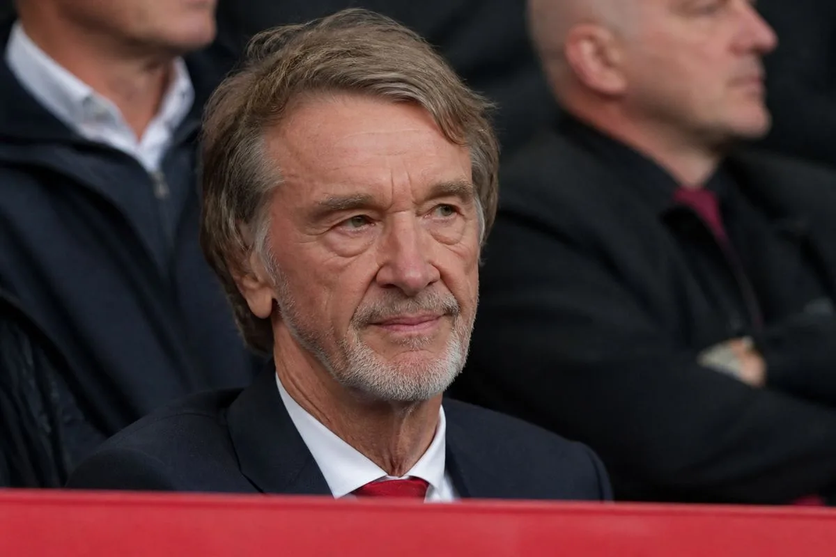 Sir Jim Ratcliffe attending a Manchester United match in 2024