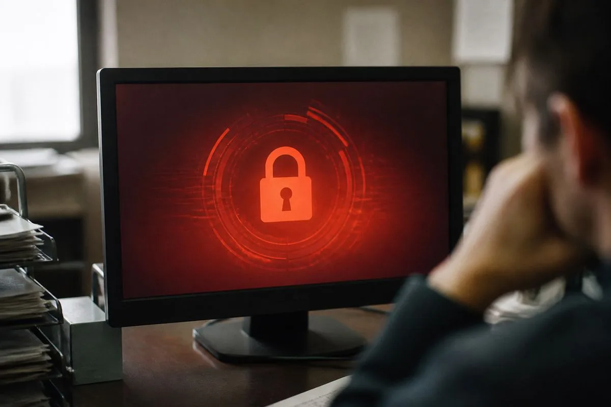 A computer screen displaying a security access error message.