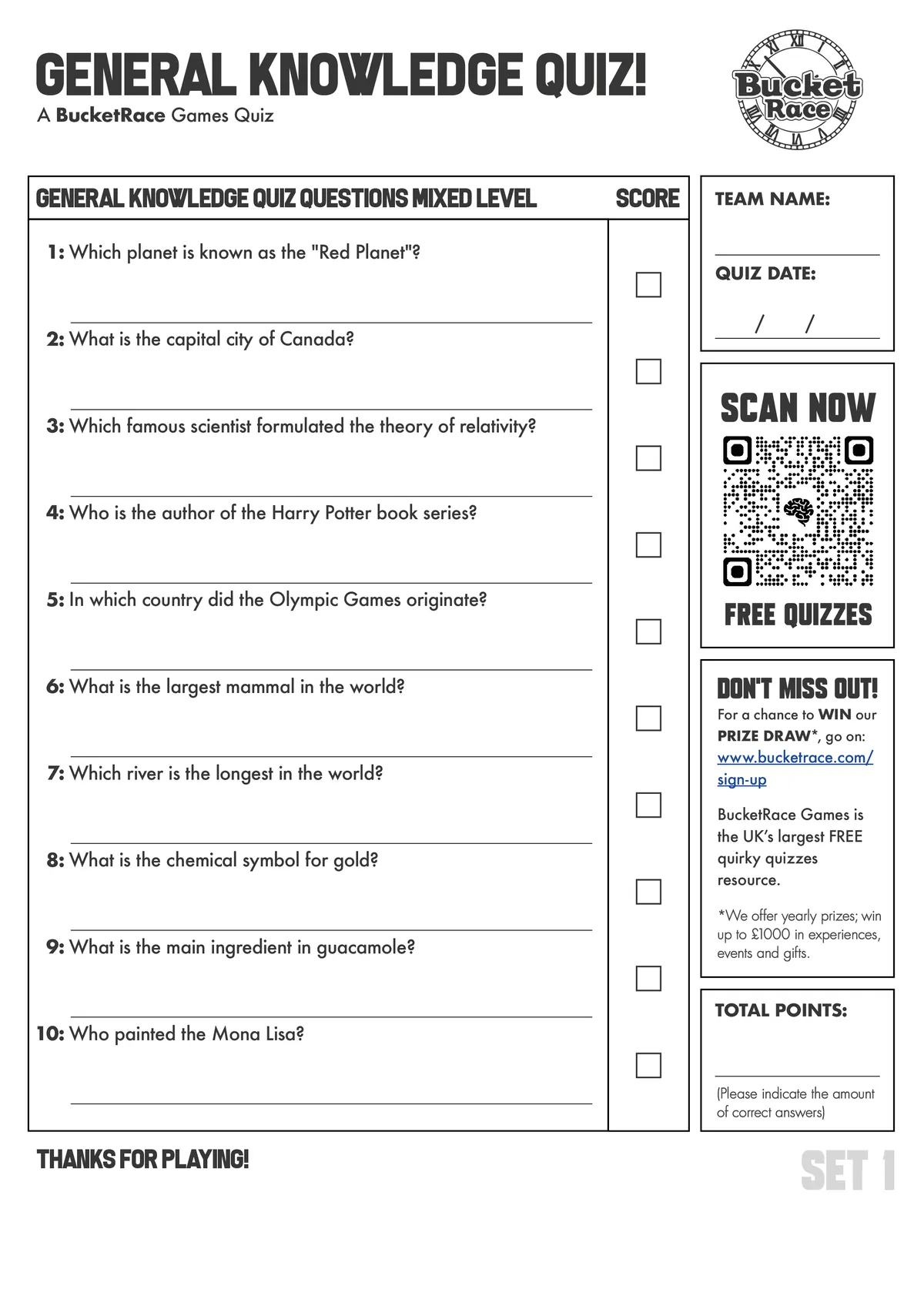 General Knowledge Quiz Questions and Answers