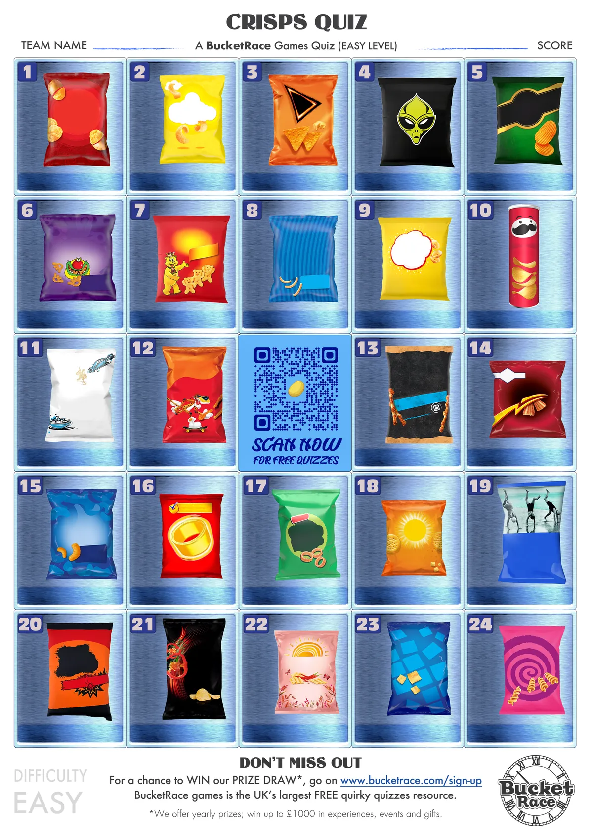 Printable Crisps Quiz Downloads