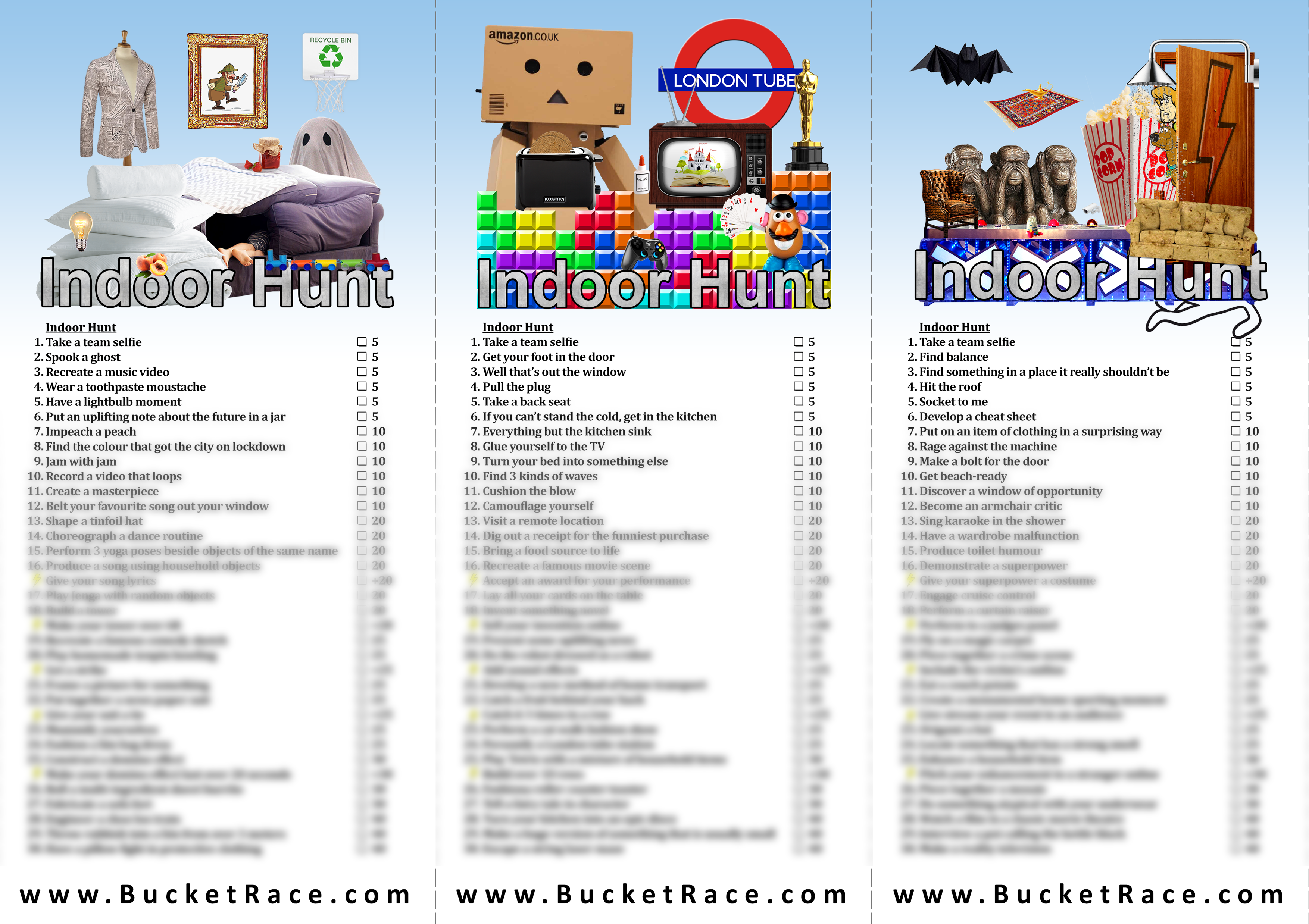 Printable Indoor Scavenger Hunt