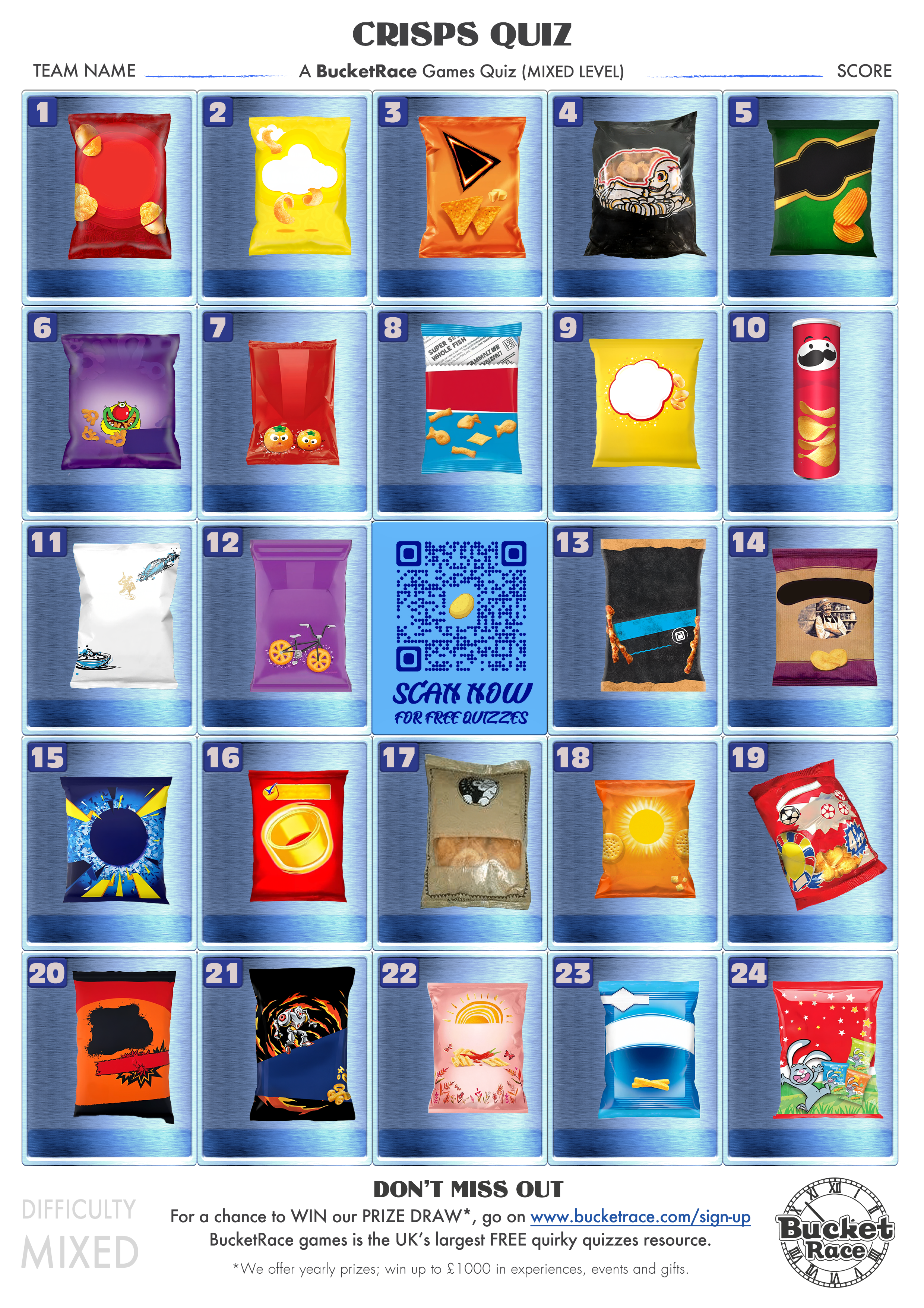 Mixed Level Sweet Quiz