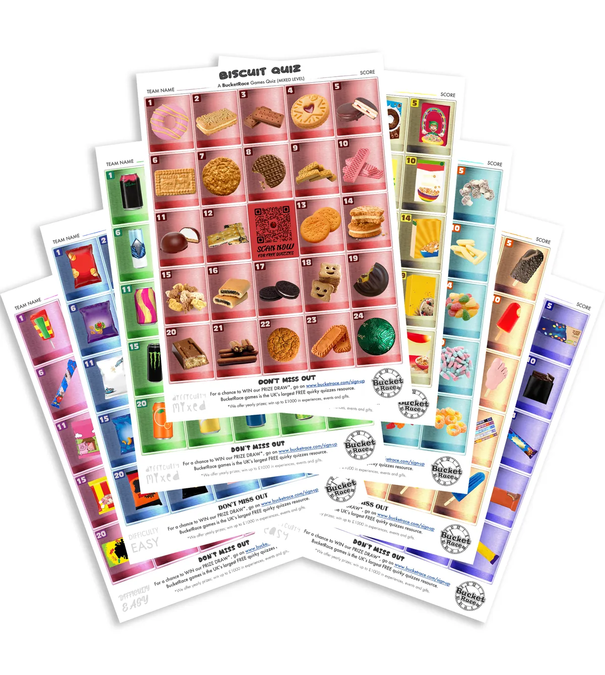 Easy Printable Confectionery Picture Quiz Pack