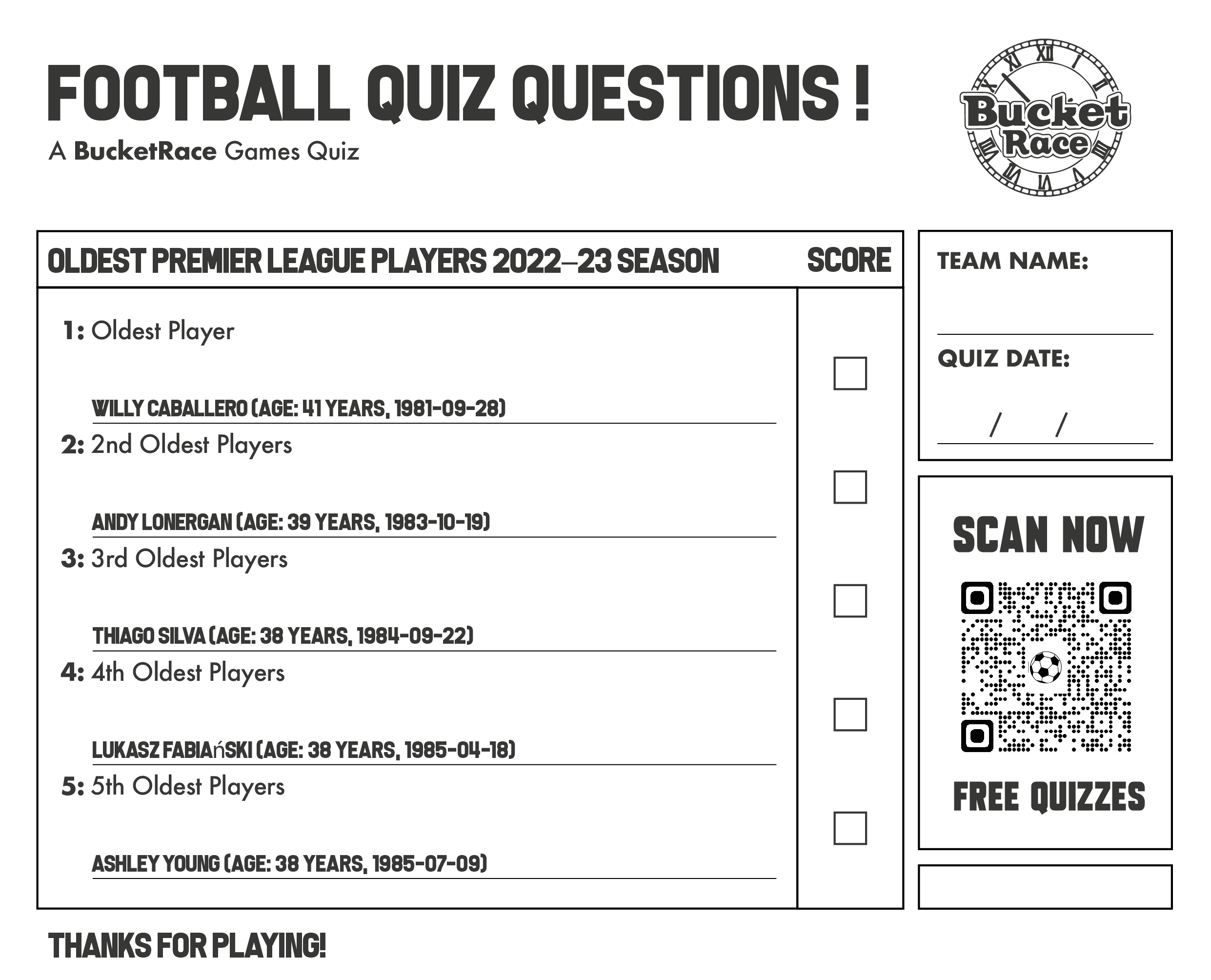 Football Quiz Premier League