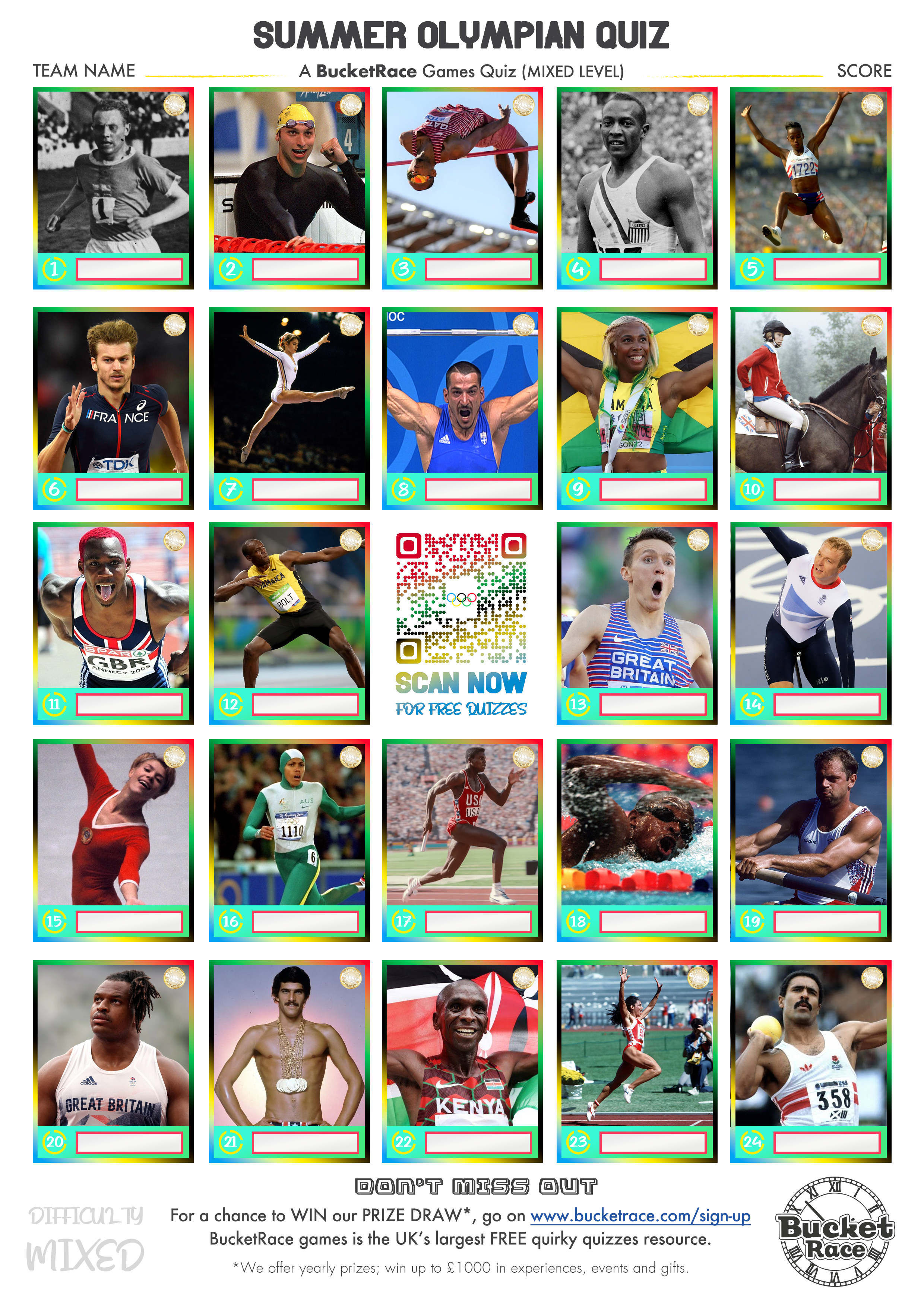 Summer Olympics Picture Quiz Easy