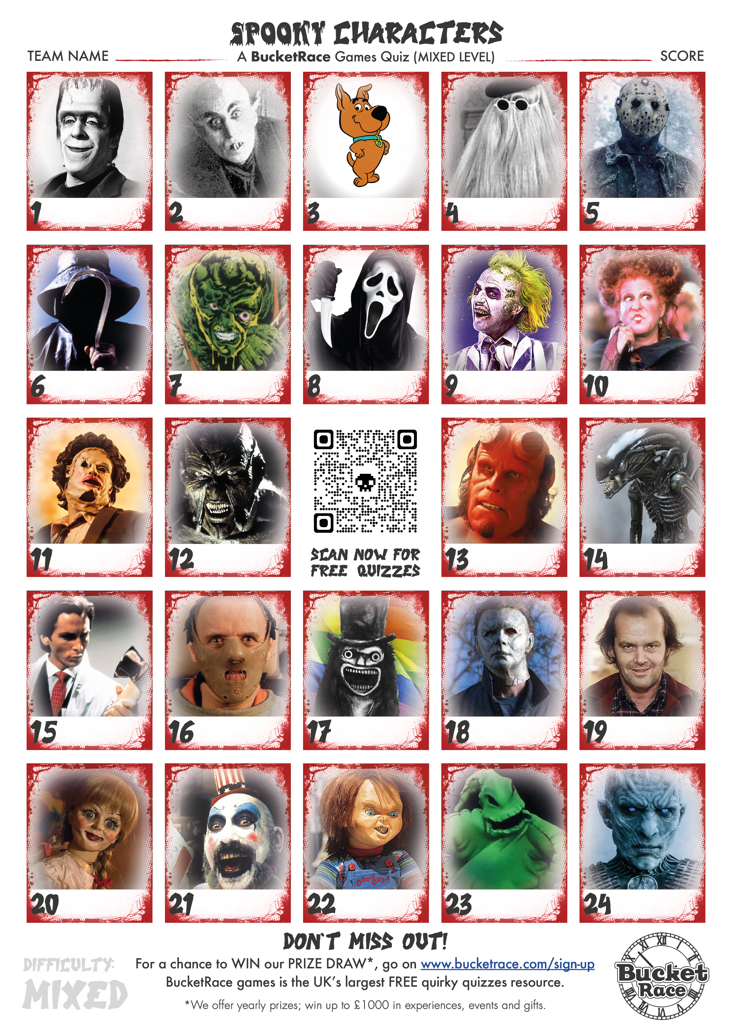 Halloween Picture Quiz Mixed