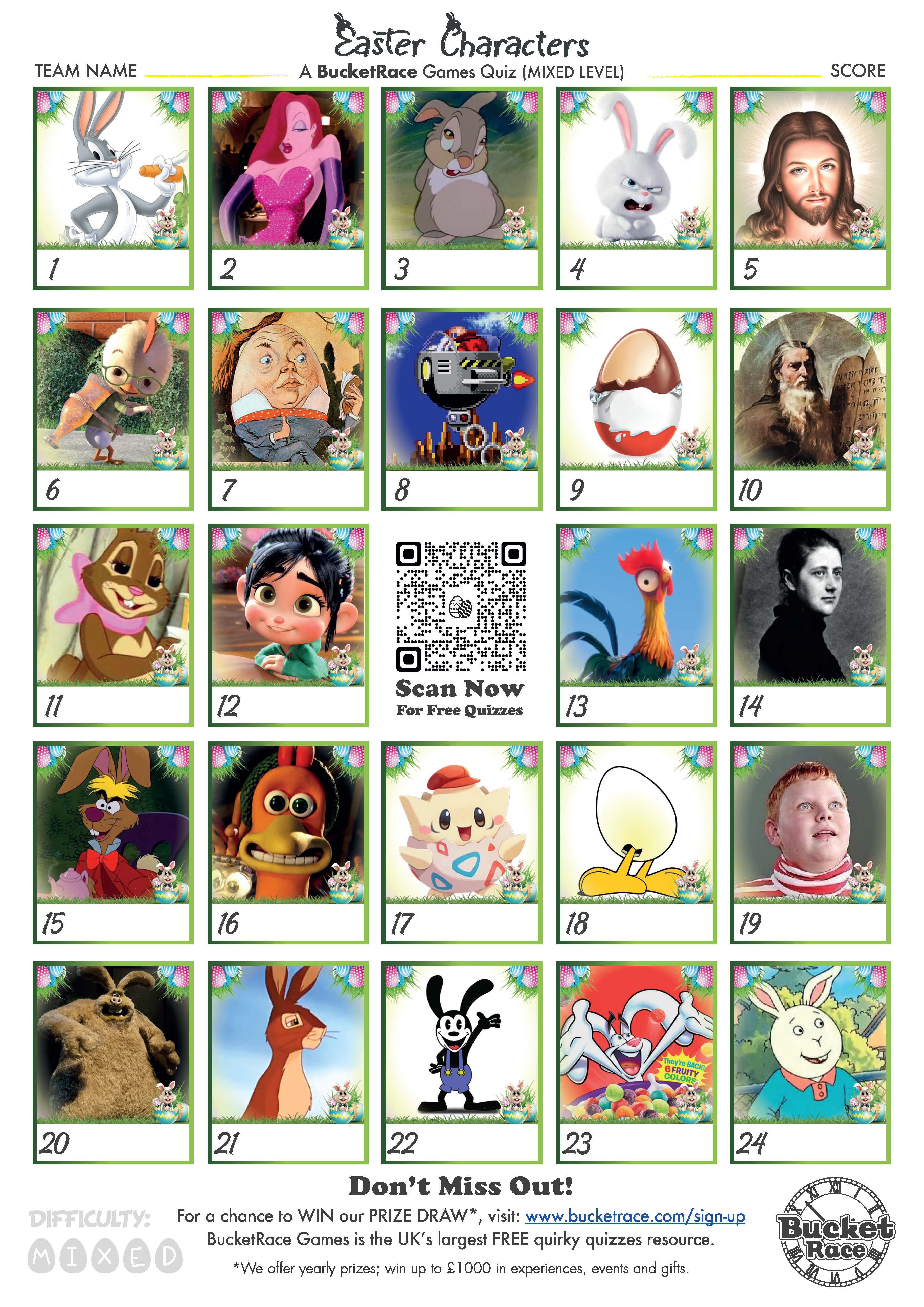 Mixed Easter Picture Quiz