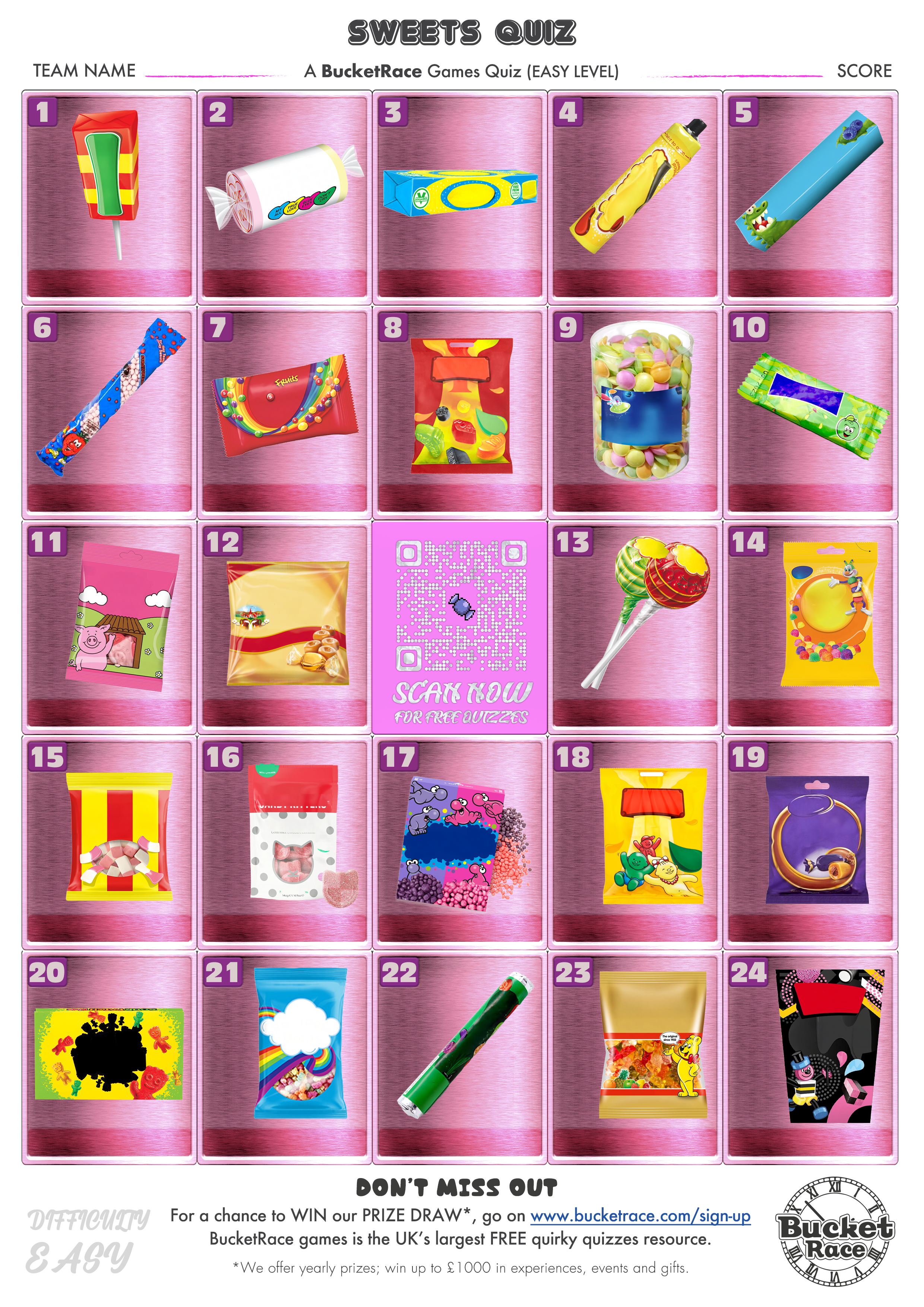 Easy Level Sweet Quiz