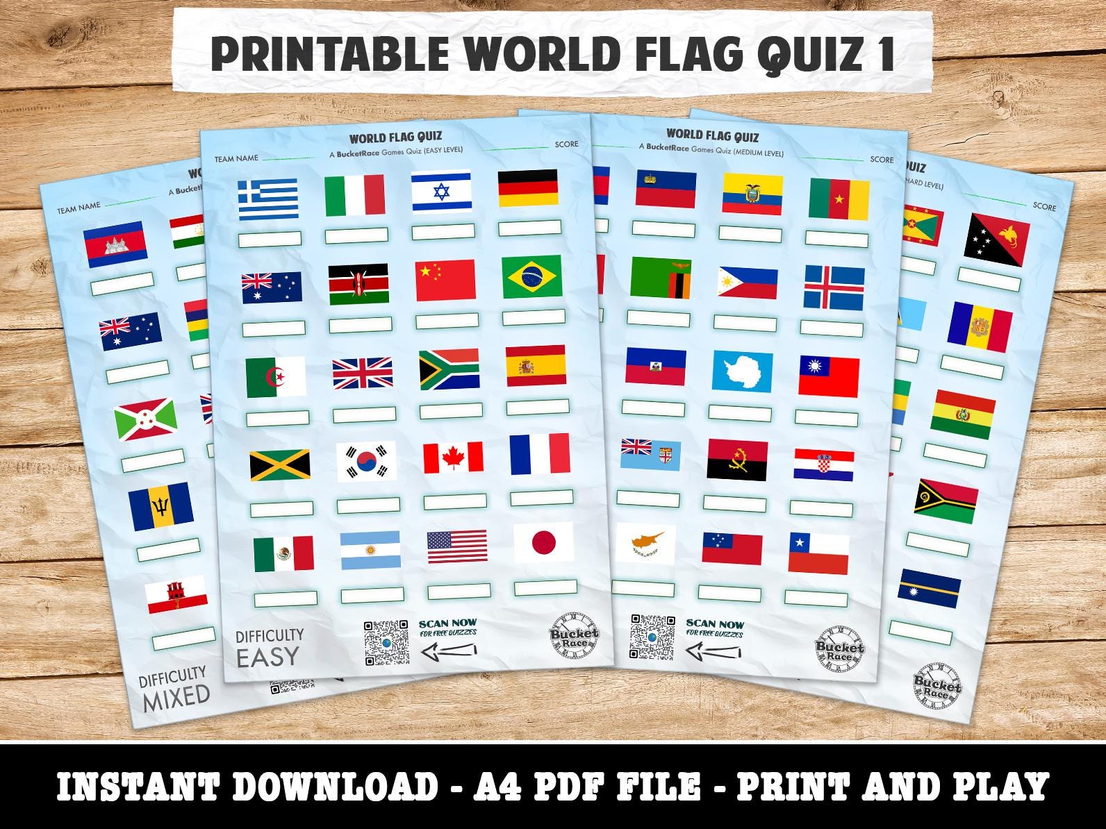 World Flag Quiz Pack Set 1